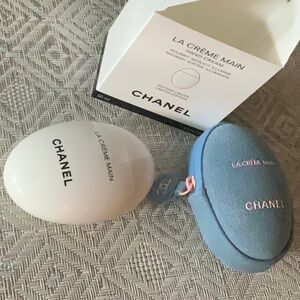 Chanel hand cream with denim pouch CHANEL denim collection CHANEL LA CRÈME MAIN